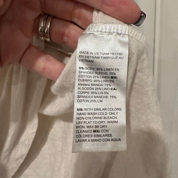 Chicos's Womens Linen 3/4 Sleeve Top XL - Picture 3 of 8